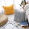 Yellow Throw Pillow Covers 18x18 Set of 2 Super Soft Couch Pillow Covers Decorative Striped Corduroy Mustard Throw Pillows for Couch Bed Spring, 18 x 18 inch, Sunflower Yellow
